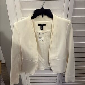 H&M Women's Off-White Blazer Jacket